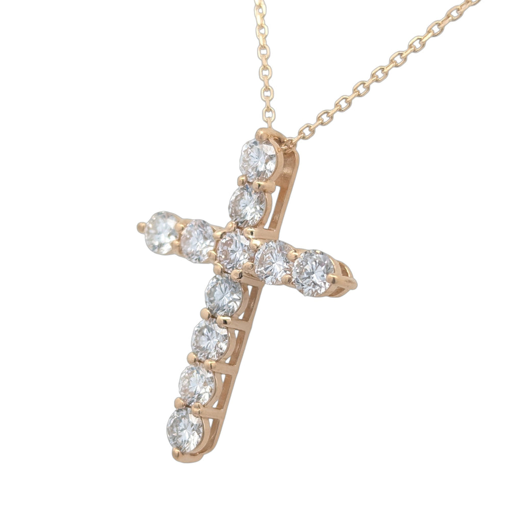 Lab Grown Diamond Cross in 14K Gold