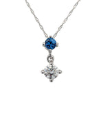 Montana Sapphire and Diamond Pendant