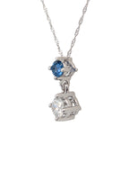 Montana Sapphire and Diamond Pendant