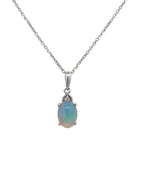 Opal and Diamond Pendant