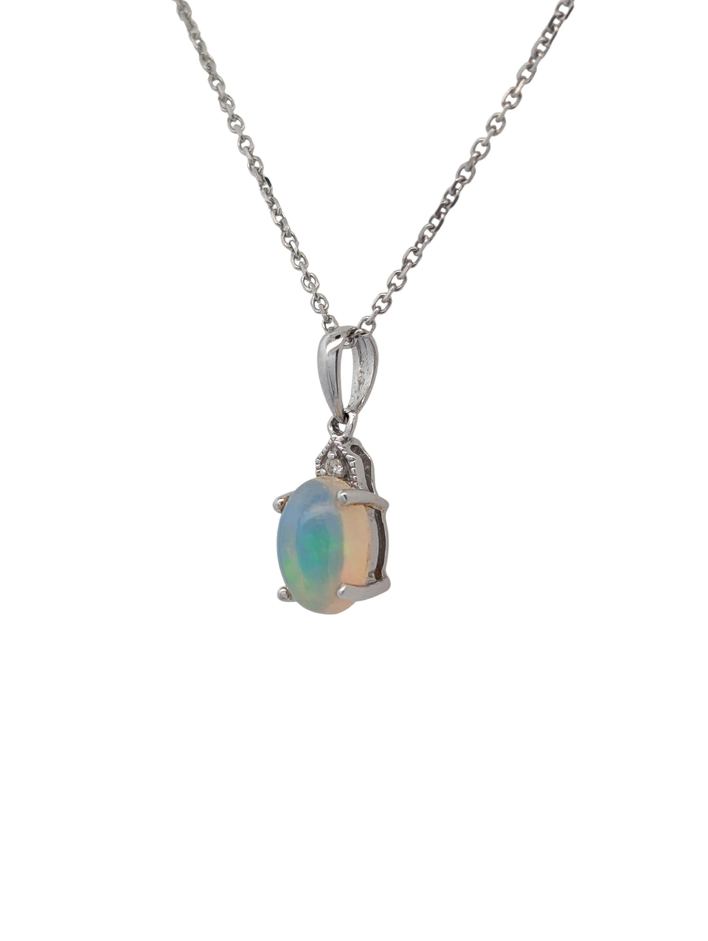 Opal and Diamond Pendant