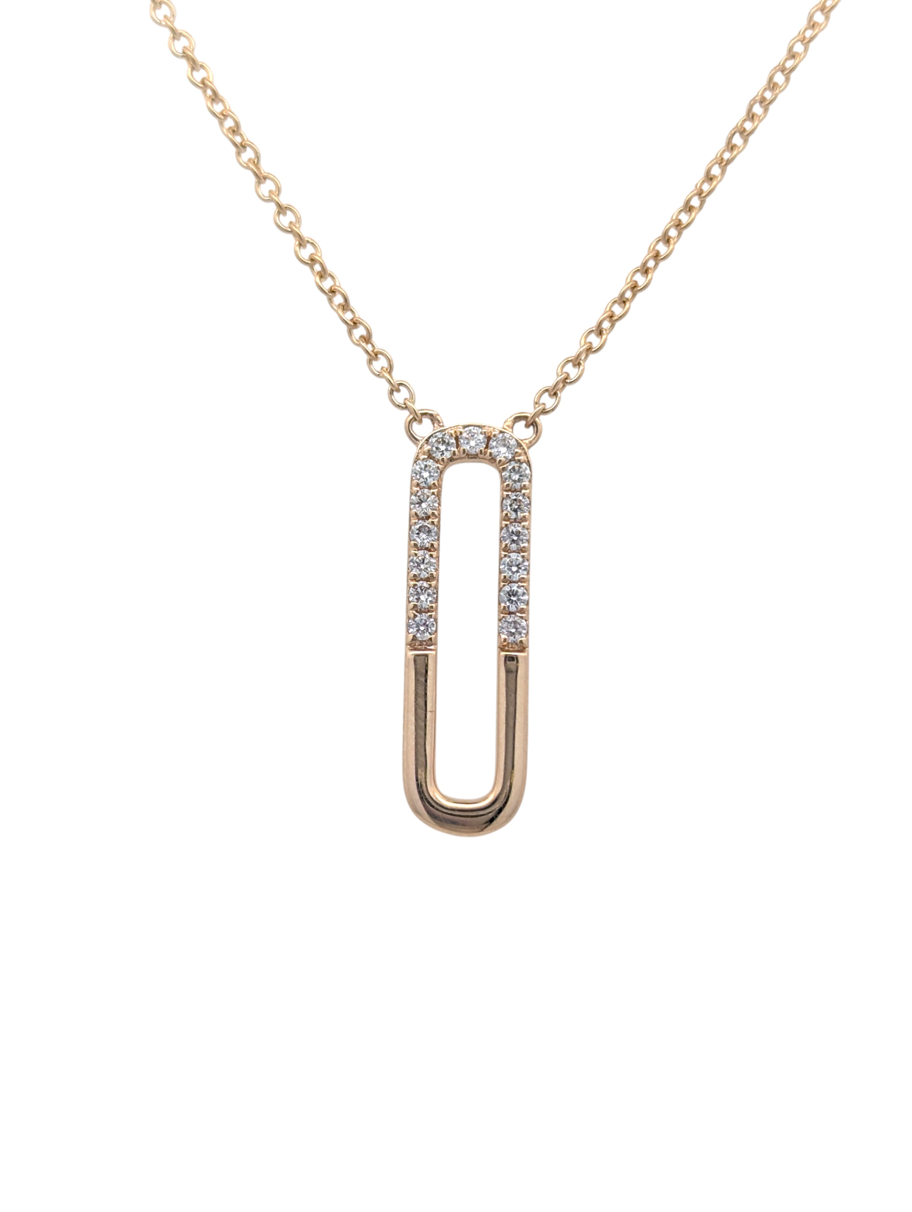 Diamond Paperclip Necklace