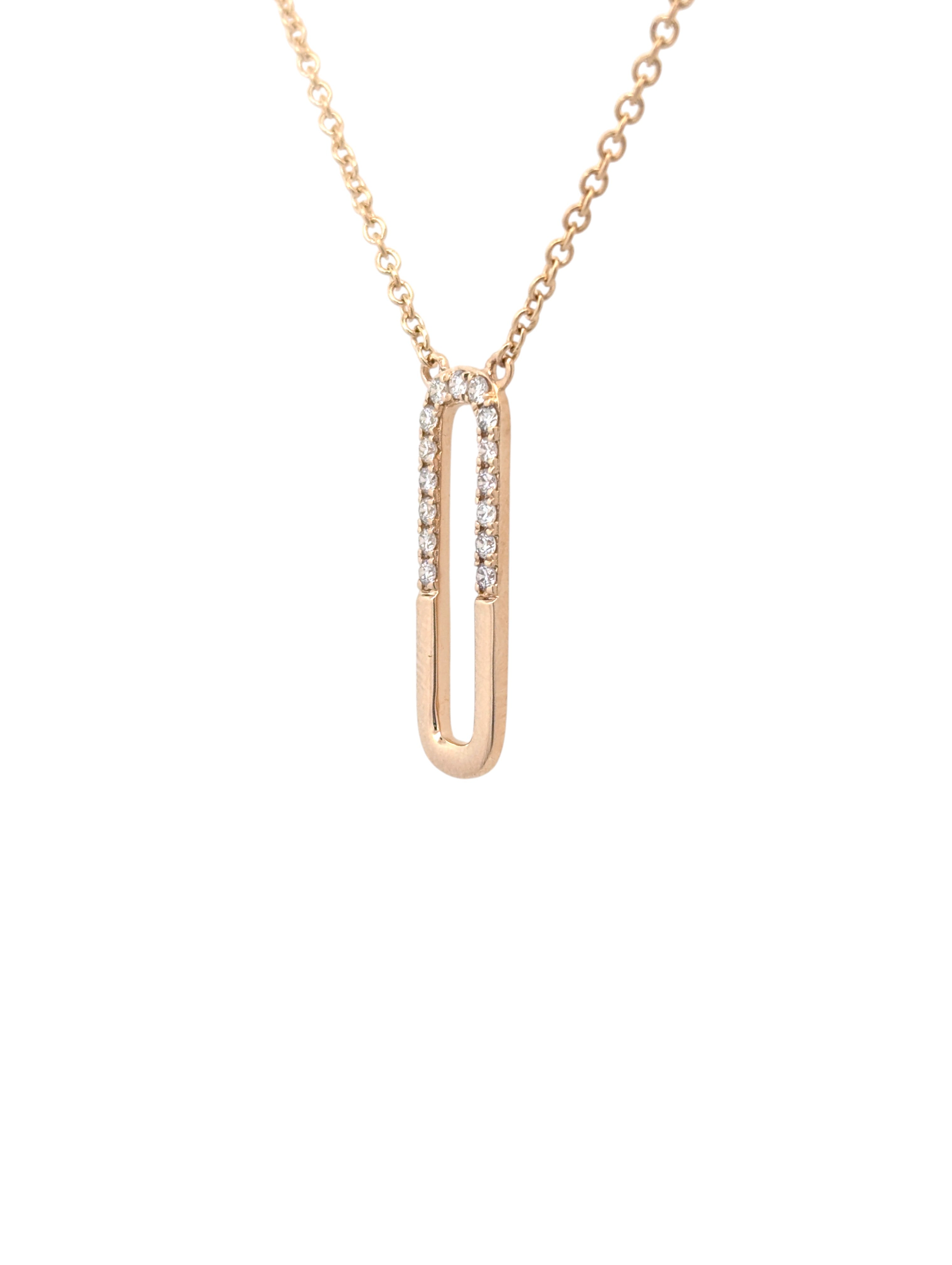 Diamond Paperclip Necklace