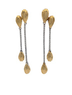 18K Gold and Diamond Drop Earrings