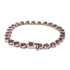 Sterling Silver and Garnet Bracelet