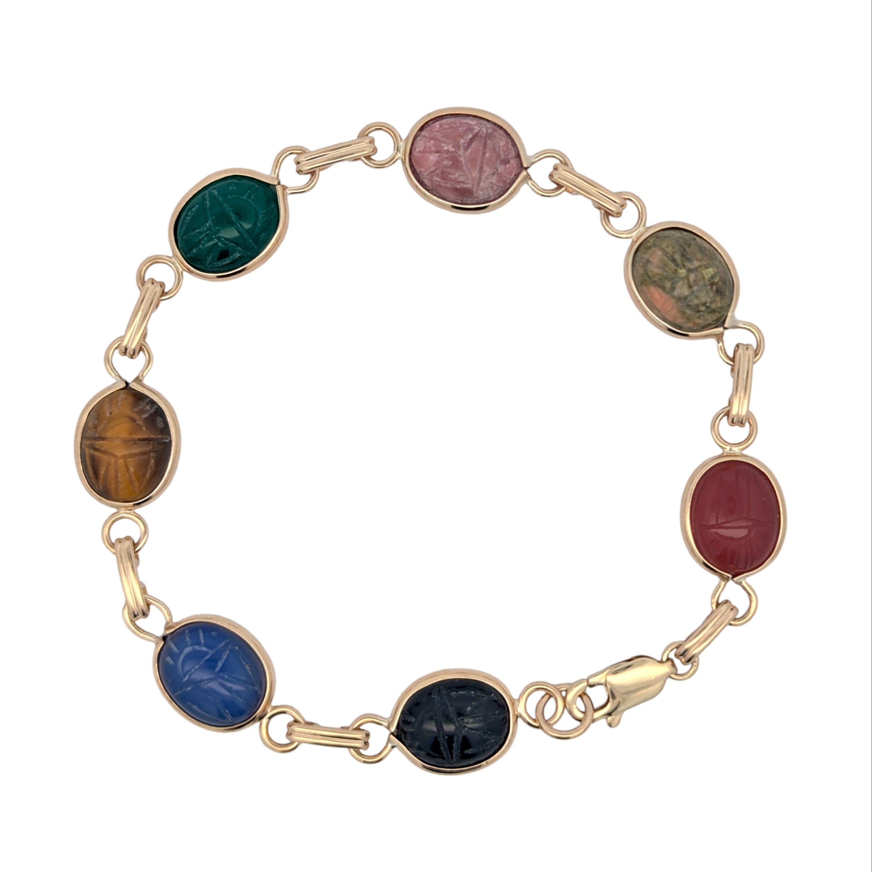 14K Yellow Gold Scarab Bracelet