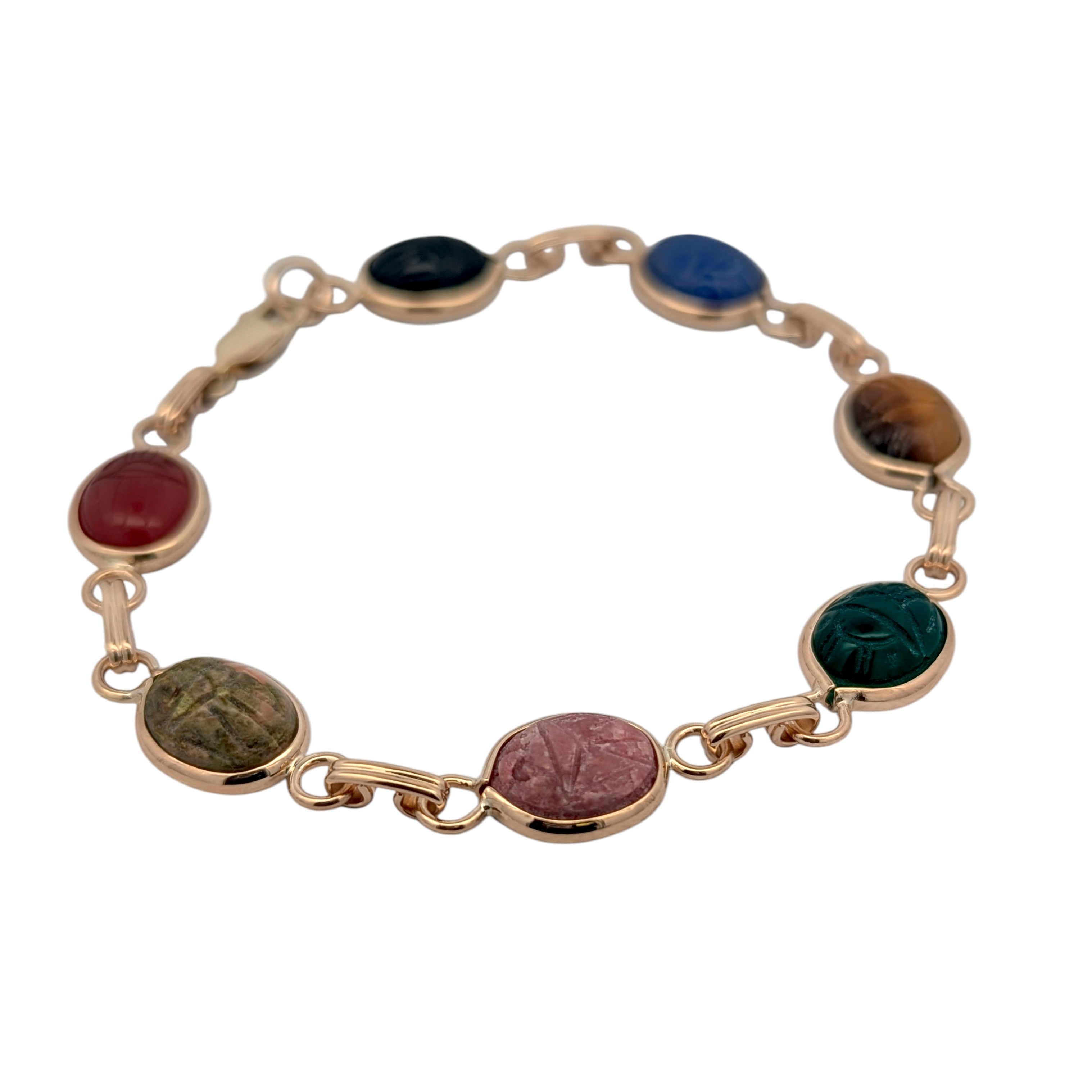 14K Yellow Gold Scarab Bracelet