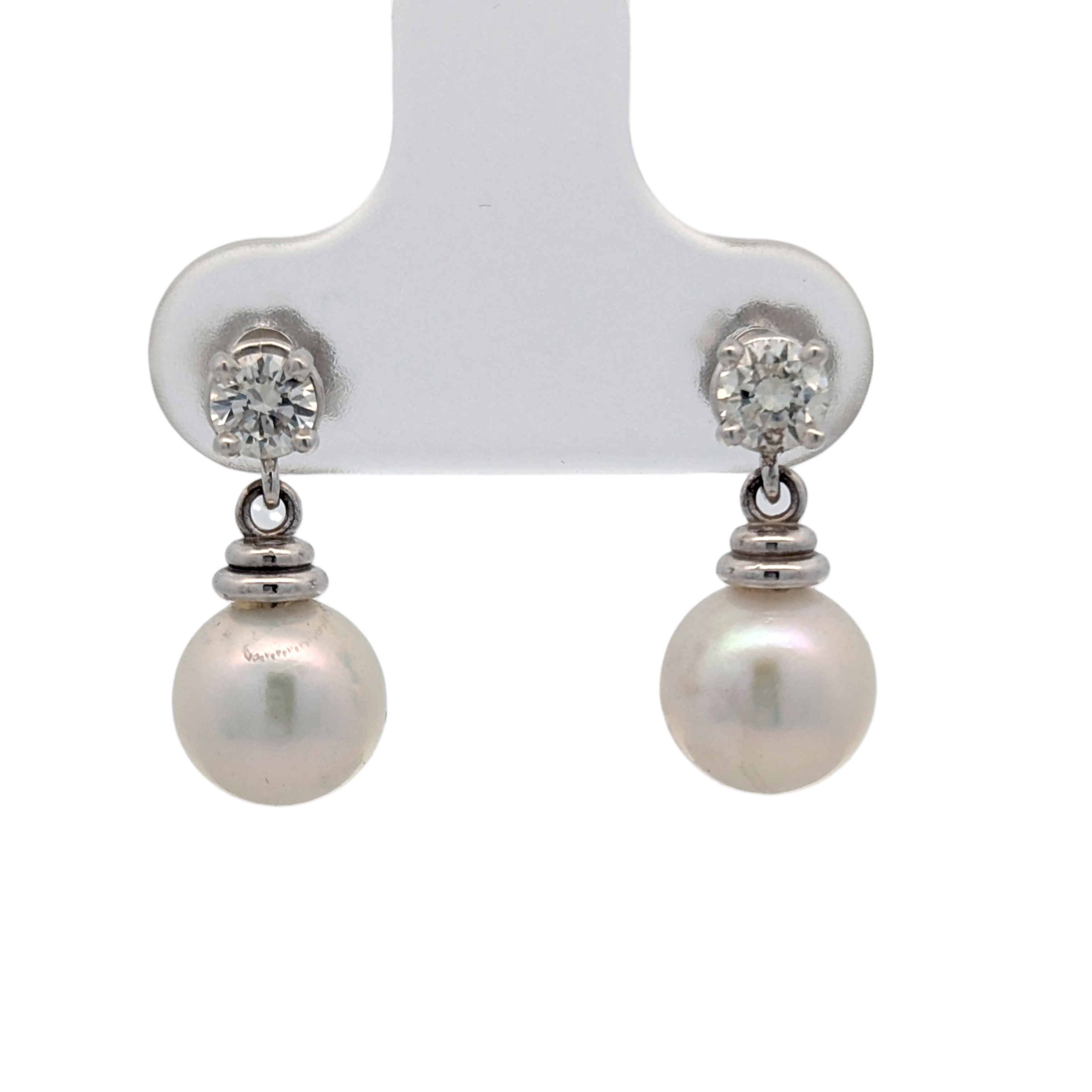 Gemstone and Pearl Earrings