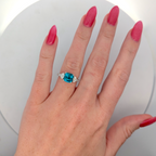 Lab Grown Spinel and Diamond Ring