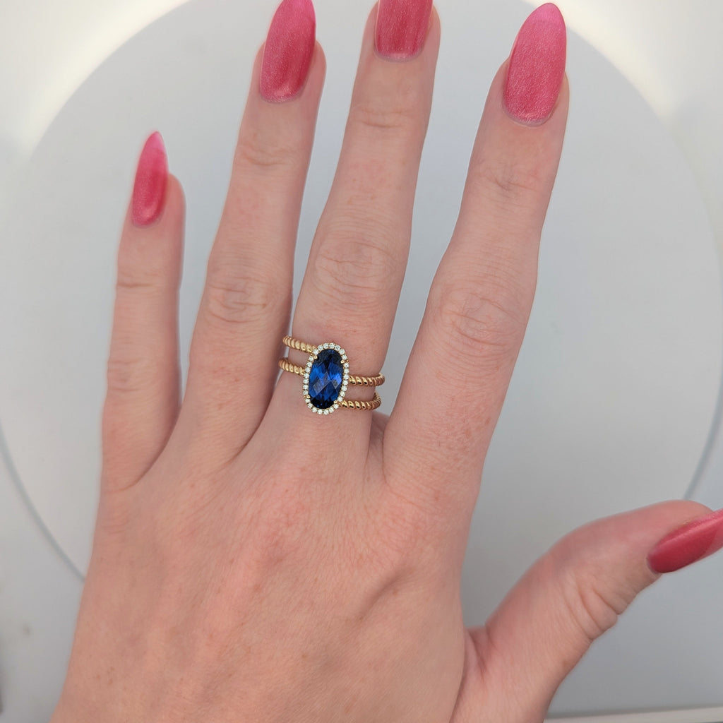 Lab Grown Sapphire Ring