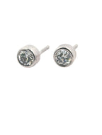 Bezel Set Diamond Stud Earrings