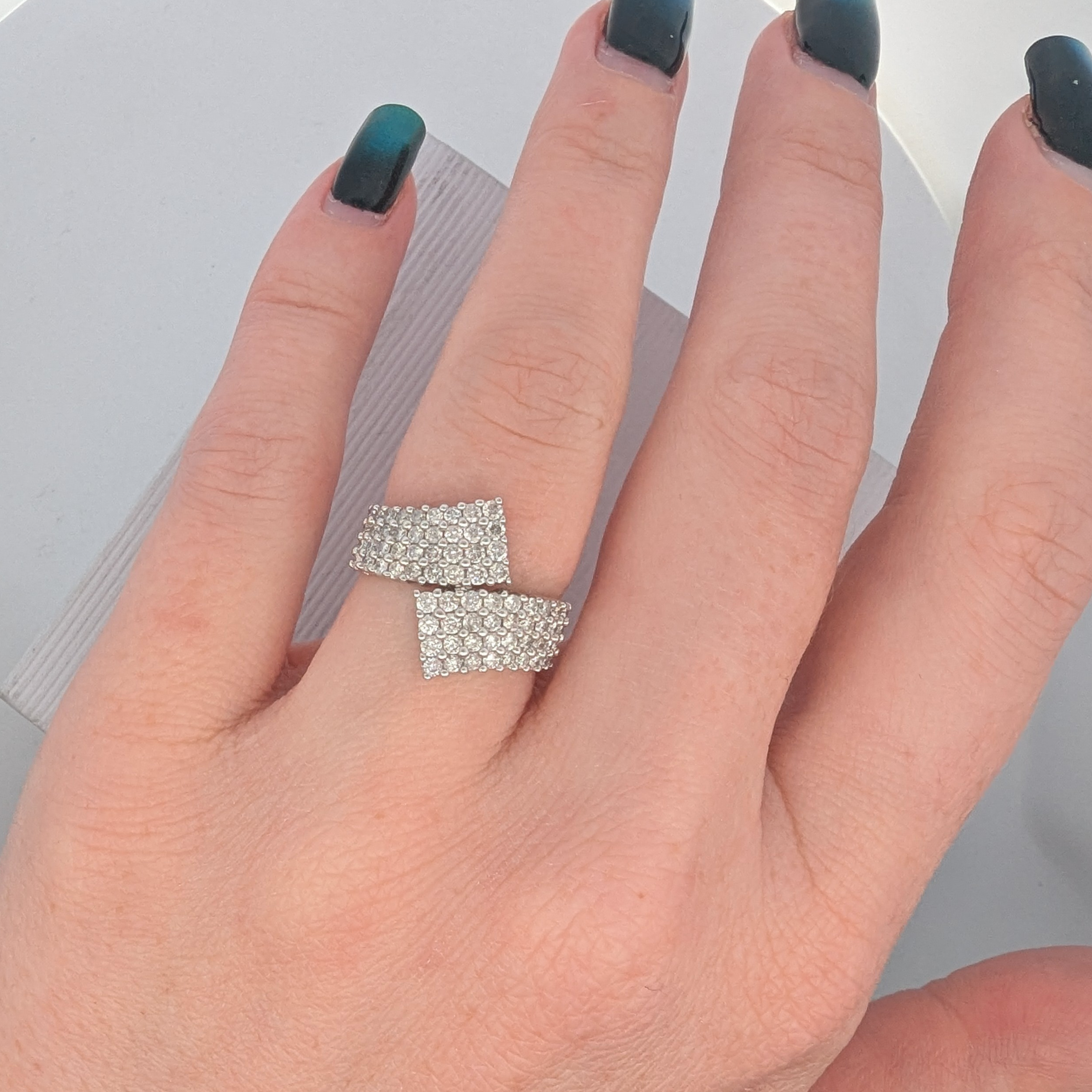 Diamond Pave Bypass Ring