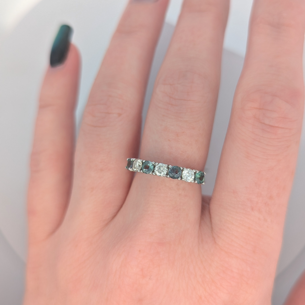 Torelli 14K White Gold, Diamond, and Color-Change Alexandrite Ring