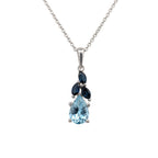 14K Gold Floral Gemstone Pendant