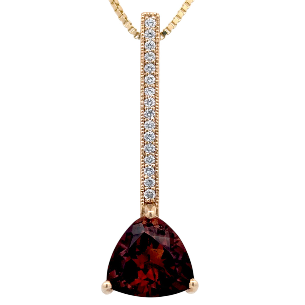 14K Yellow Gold, Diamond, and Citrine Pendant