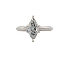14K White Gold Marquise Diamond Engagement Ring