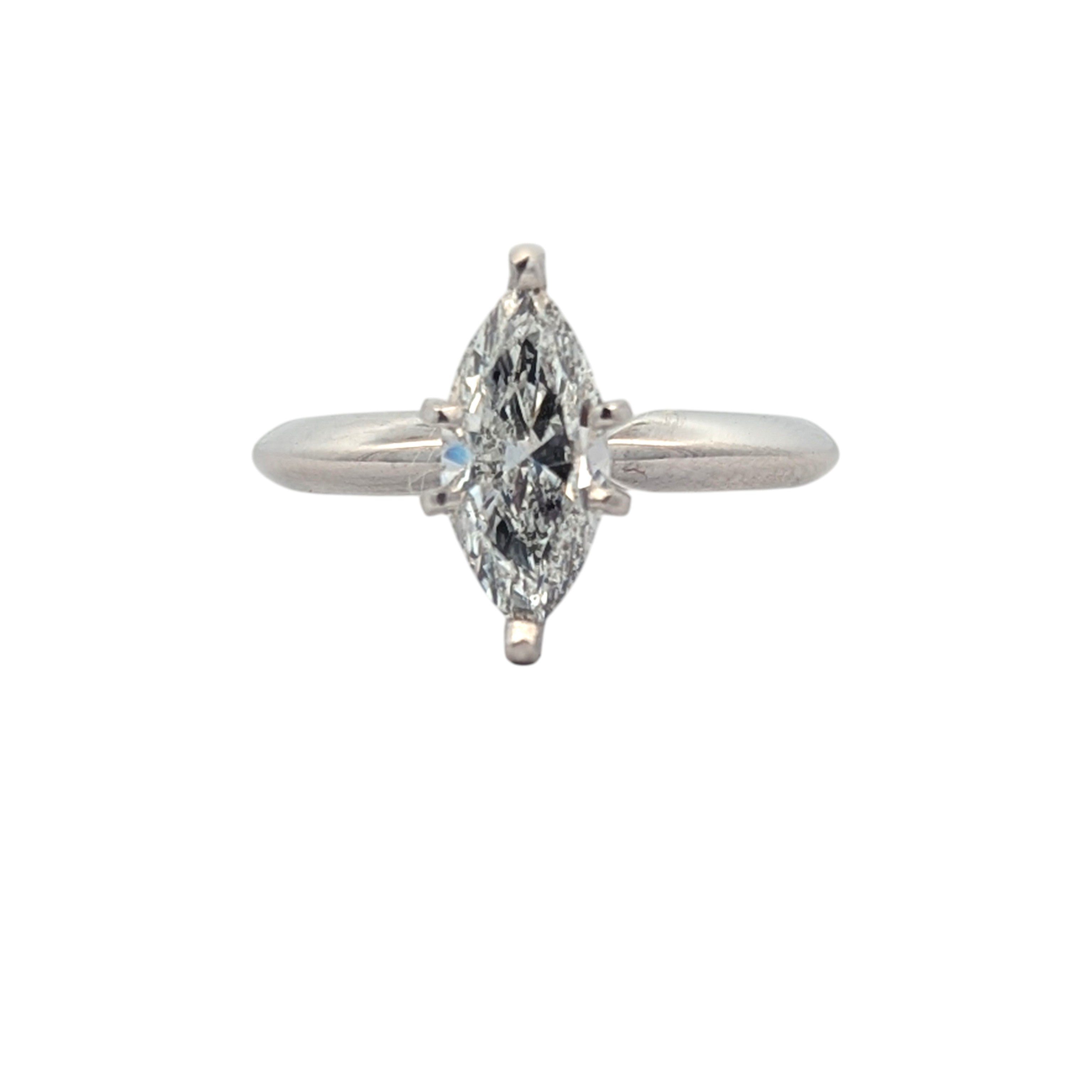 14K White Gold Marquise Diamond Engagement Ring