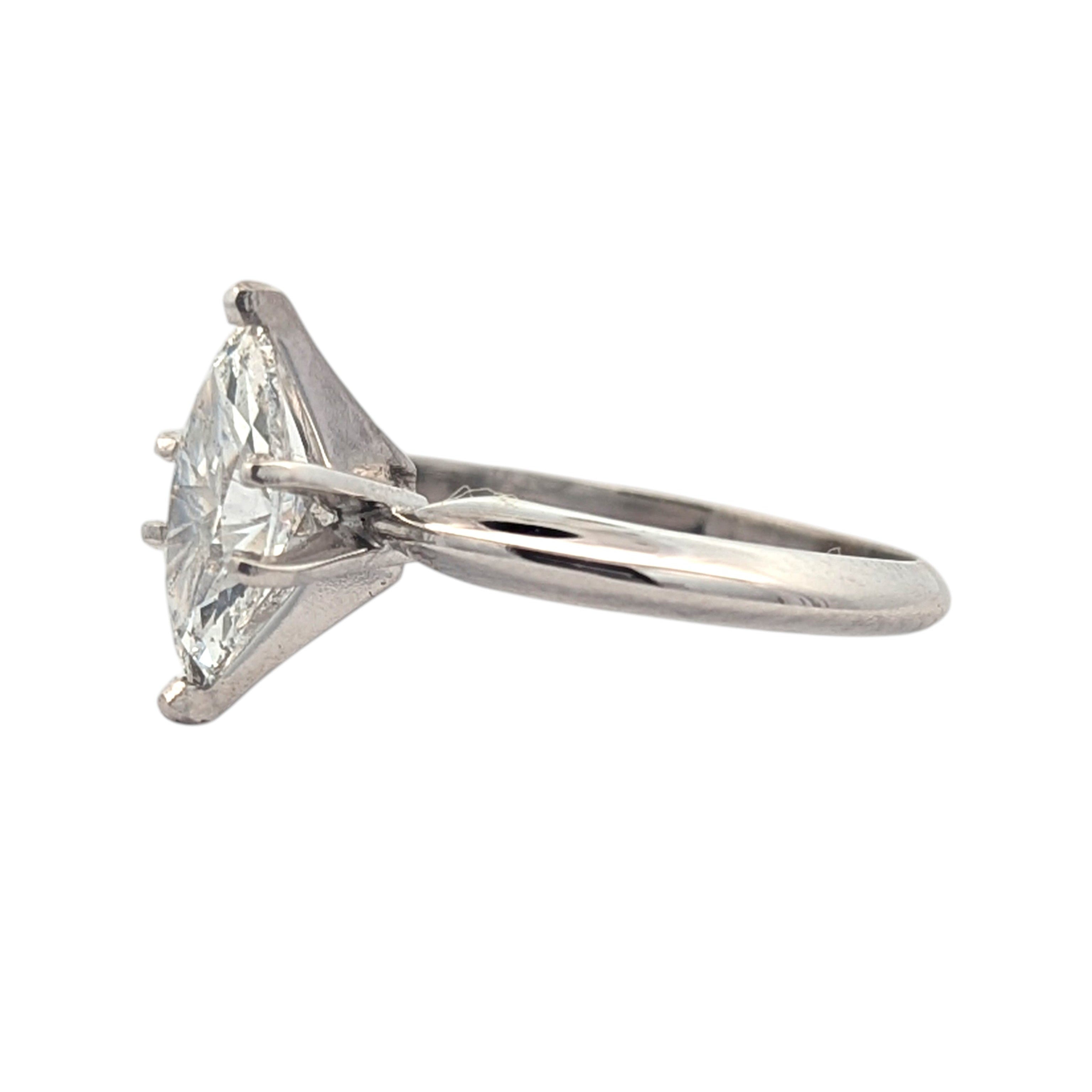 14K White Gold Marquise Diamond Engagement Ring