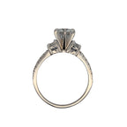 14K White Gold and D-Color Round Diamond Engagement Ring GIA Certified