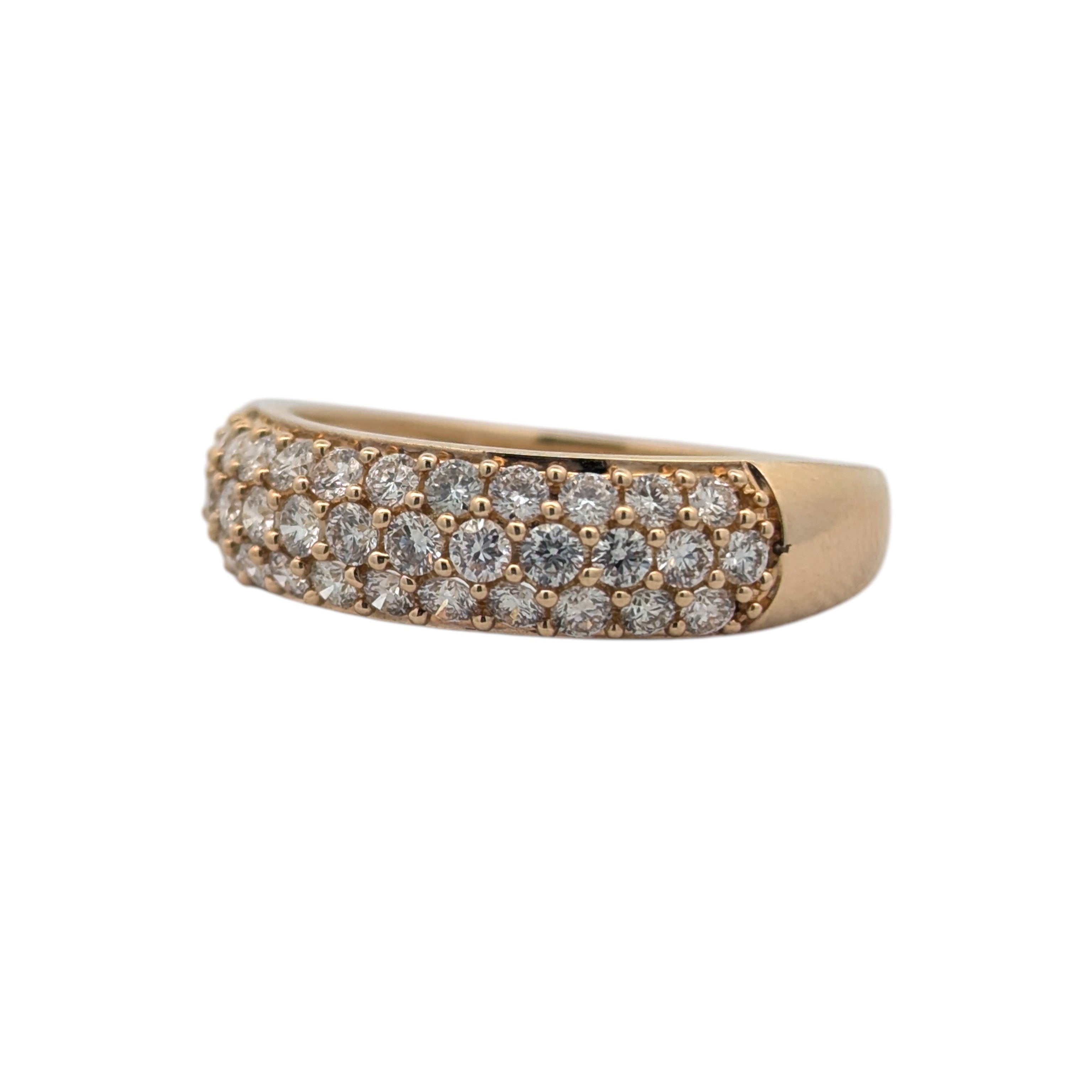 14K Yellow Pave Diamond Band