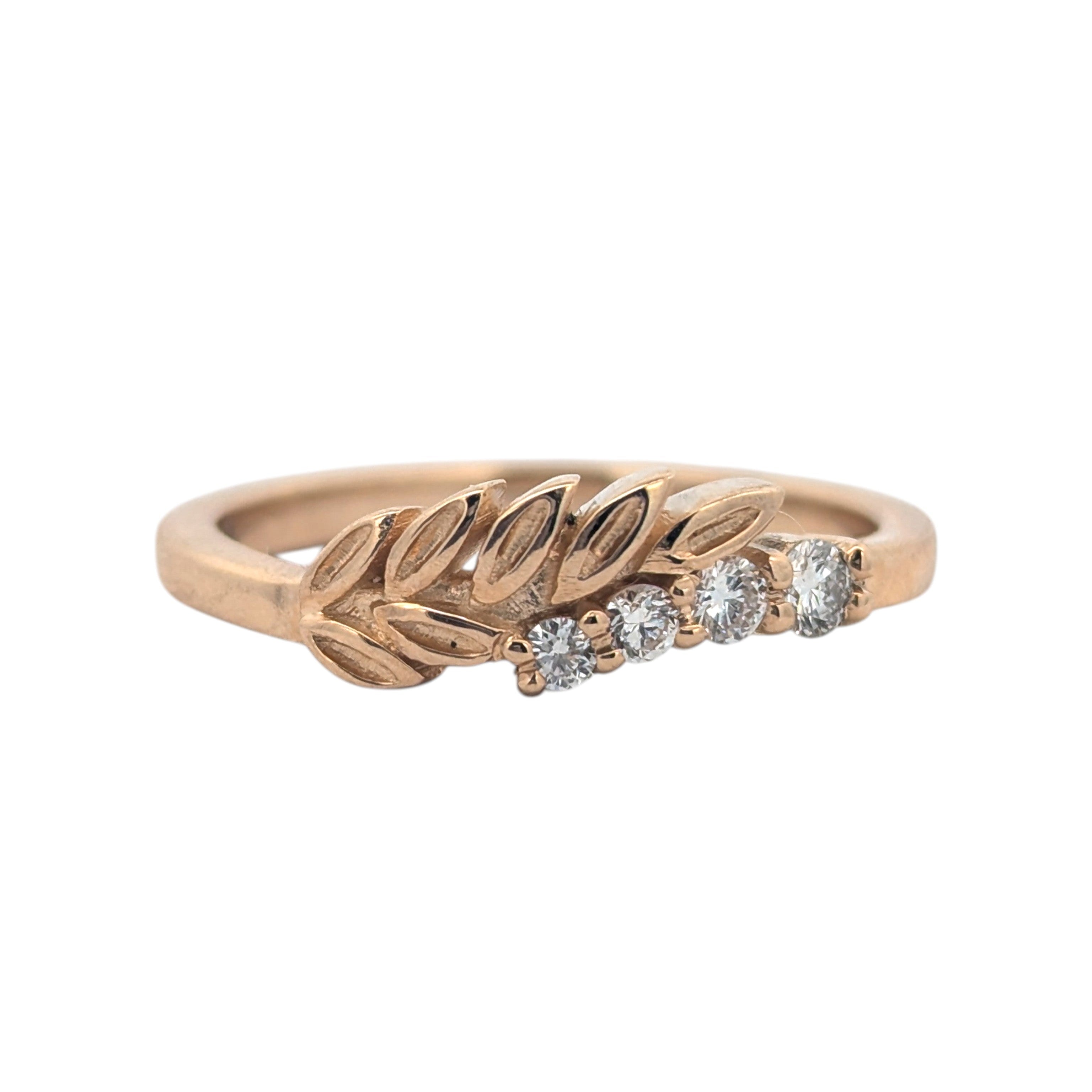 14K Yellow Gold Leaf Ring
