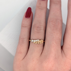14K Yellow Gold Leaf Ring