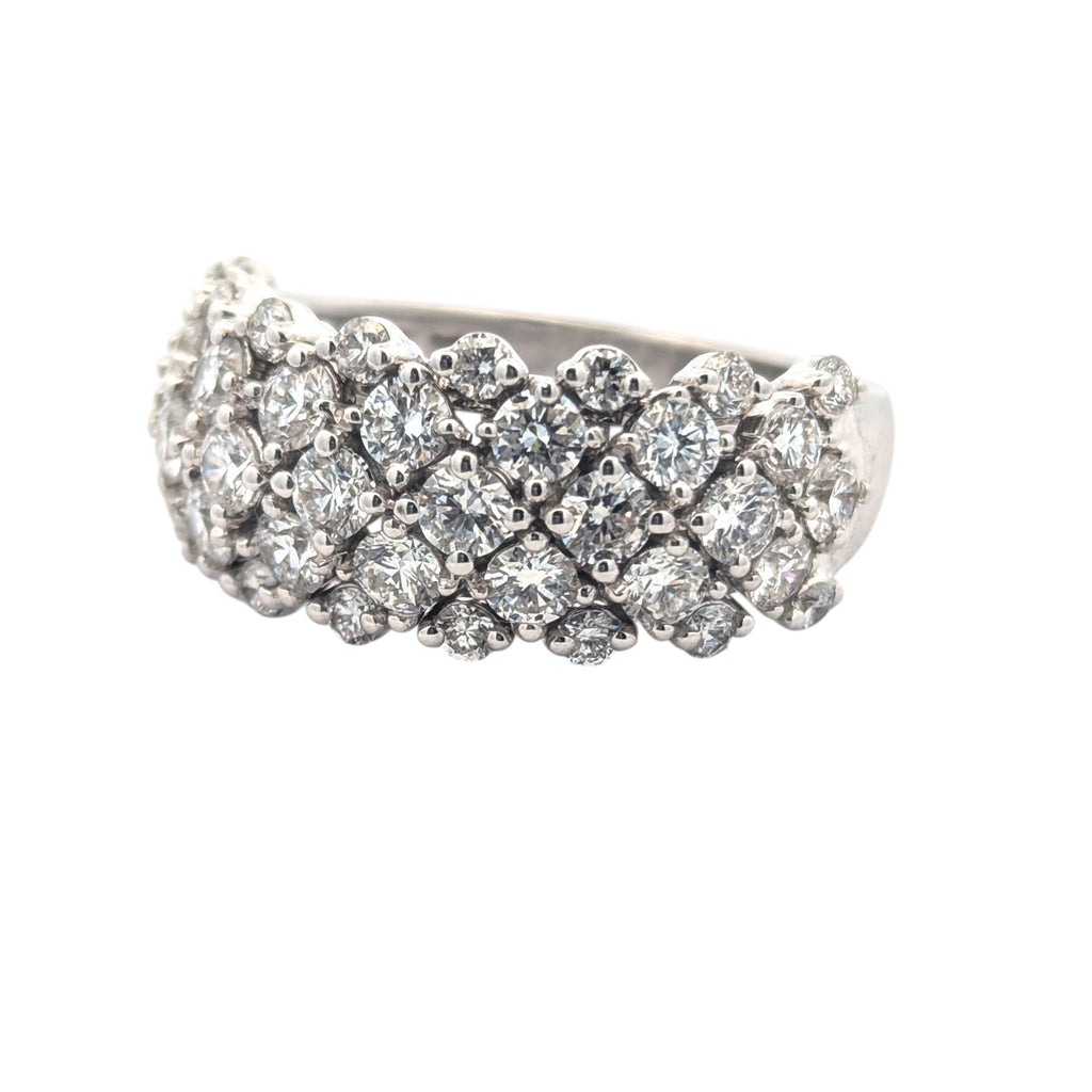 14K White Gold Lab Diamond Cocktail Band