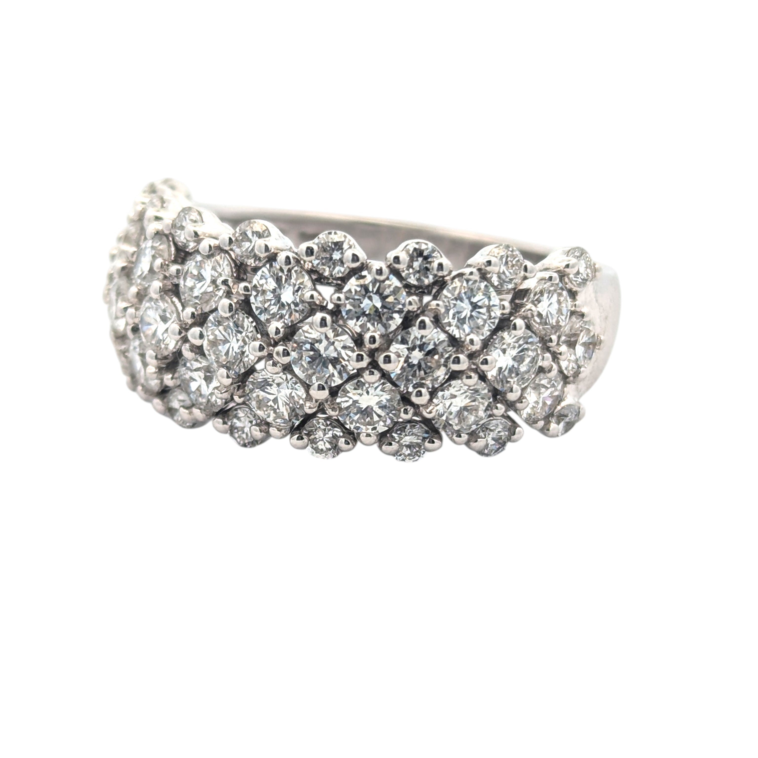 14K White Gold Lab Diamond Cocktail Band