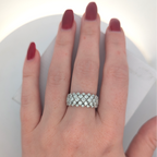 14K White Gold Lab Diamond Cocktail Band