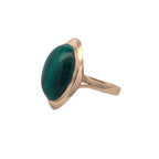 Vintage 14K Yellow Gold and Malachite Ring
