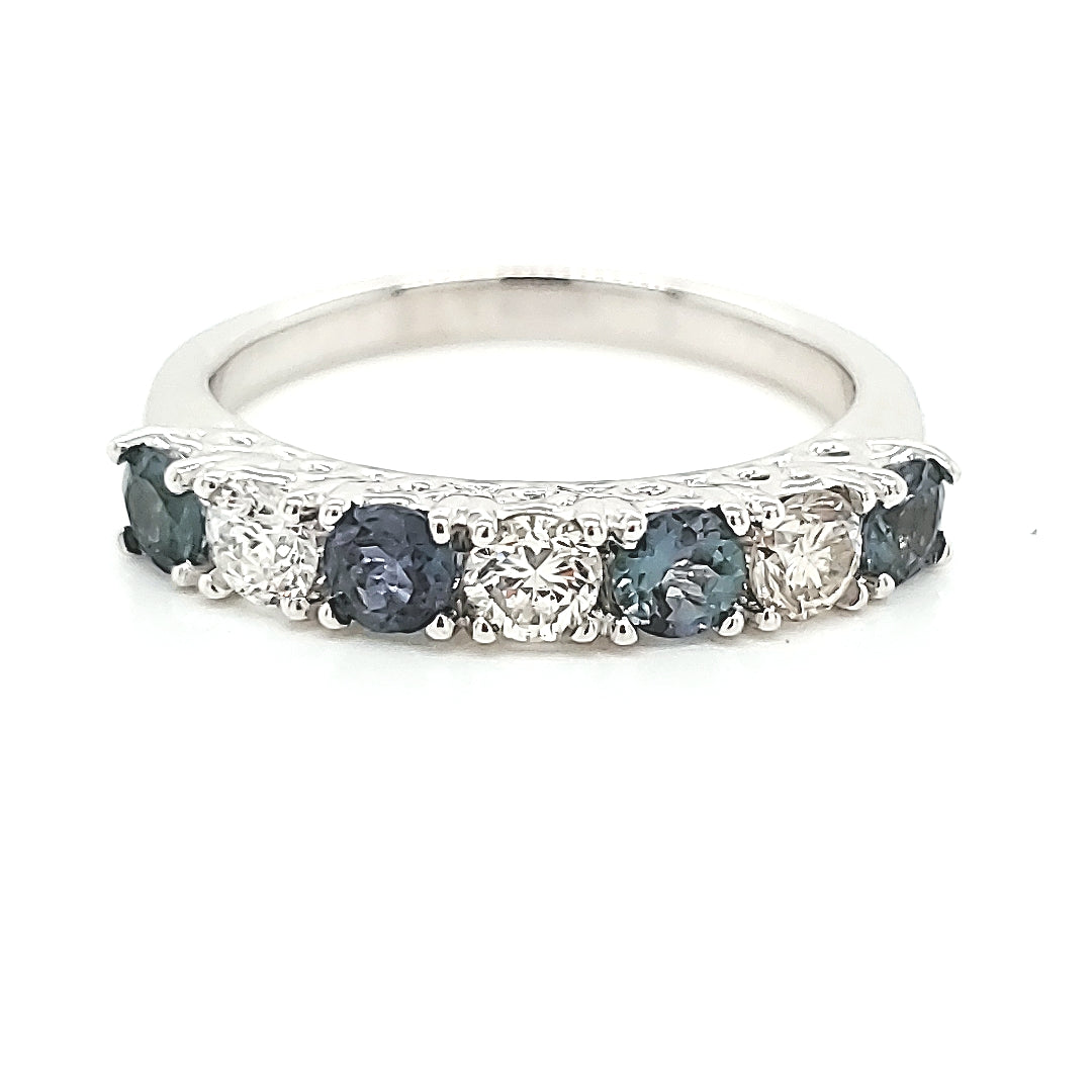 Torelli 14K White Gold, Diamond, and Color-Change Alexandrite Ring