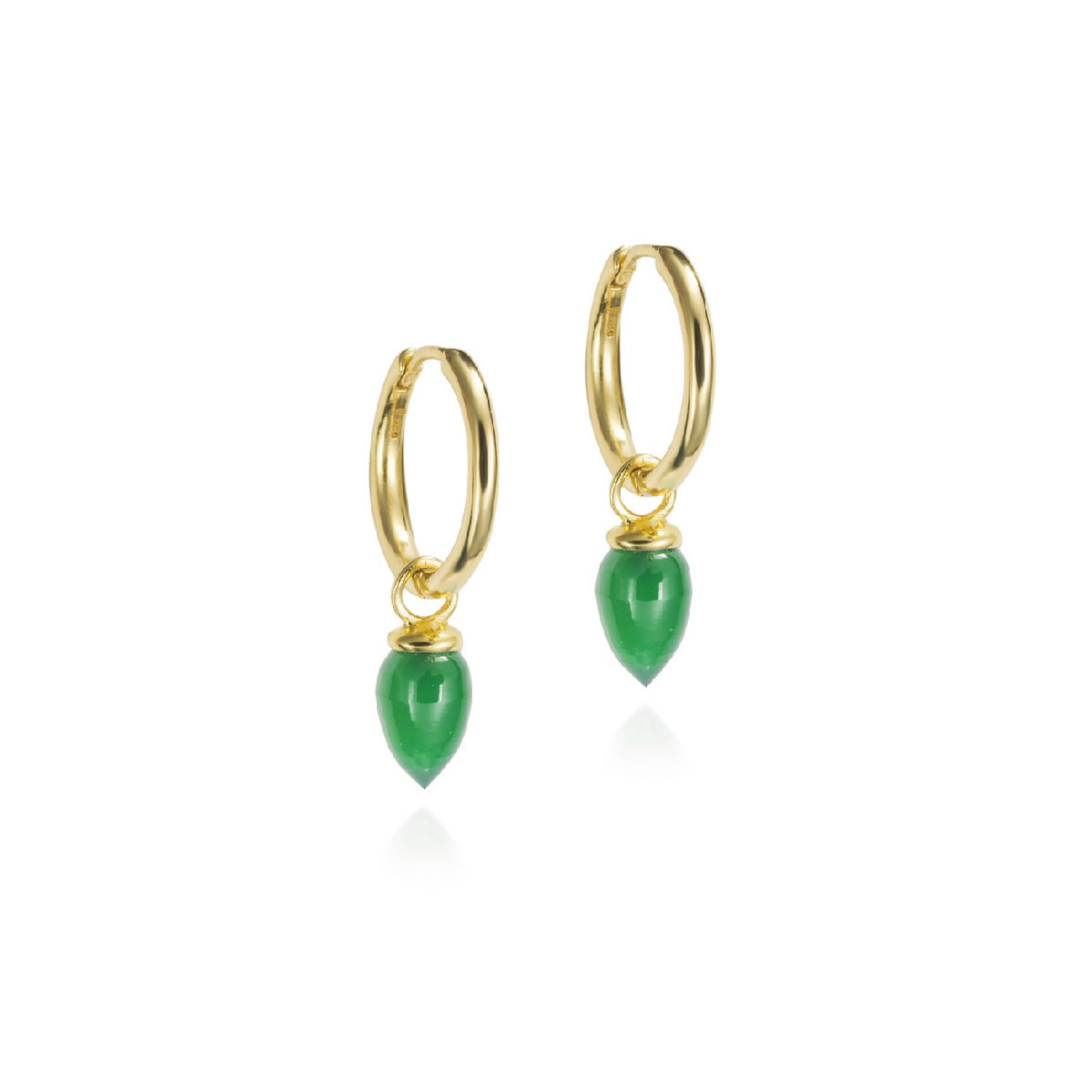 Sterling Silver and Natural Gemstone Drop Earrings