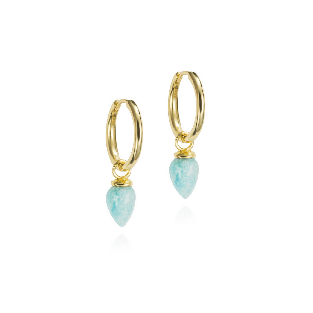 Sterling Silver and Natural Gemstone Drop Earrings