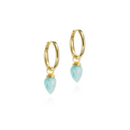 Sterling Silver and Natural Gemstone Drop Earrings