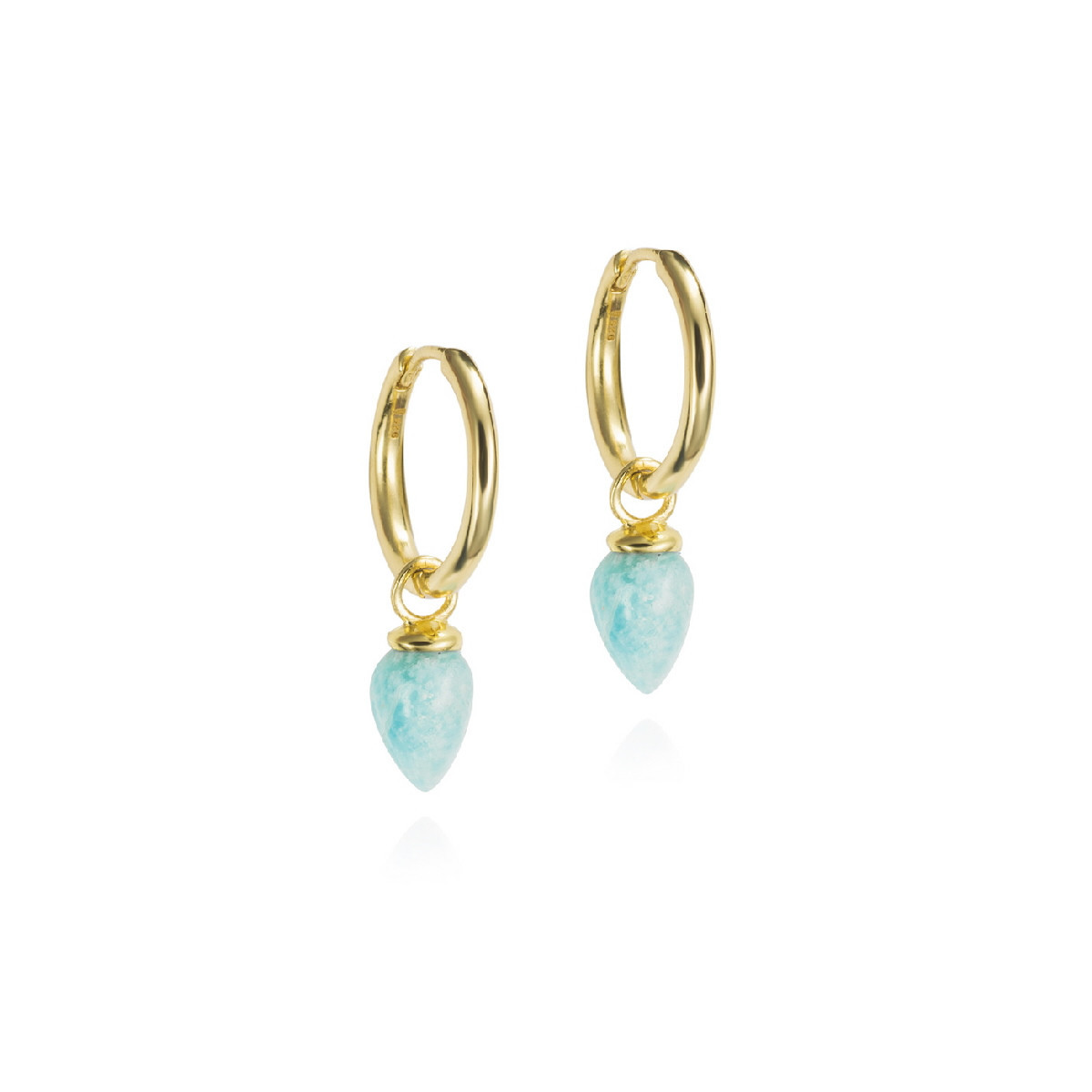 Sterling Silver and Natural Gemstone Drop Earrings
