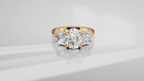 Three Stone Ring in 14K Yellow Gold [Made to Order]