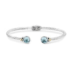 Sterling Silver Gemstone Bangle