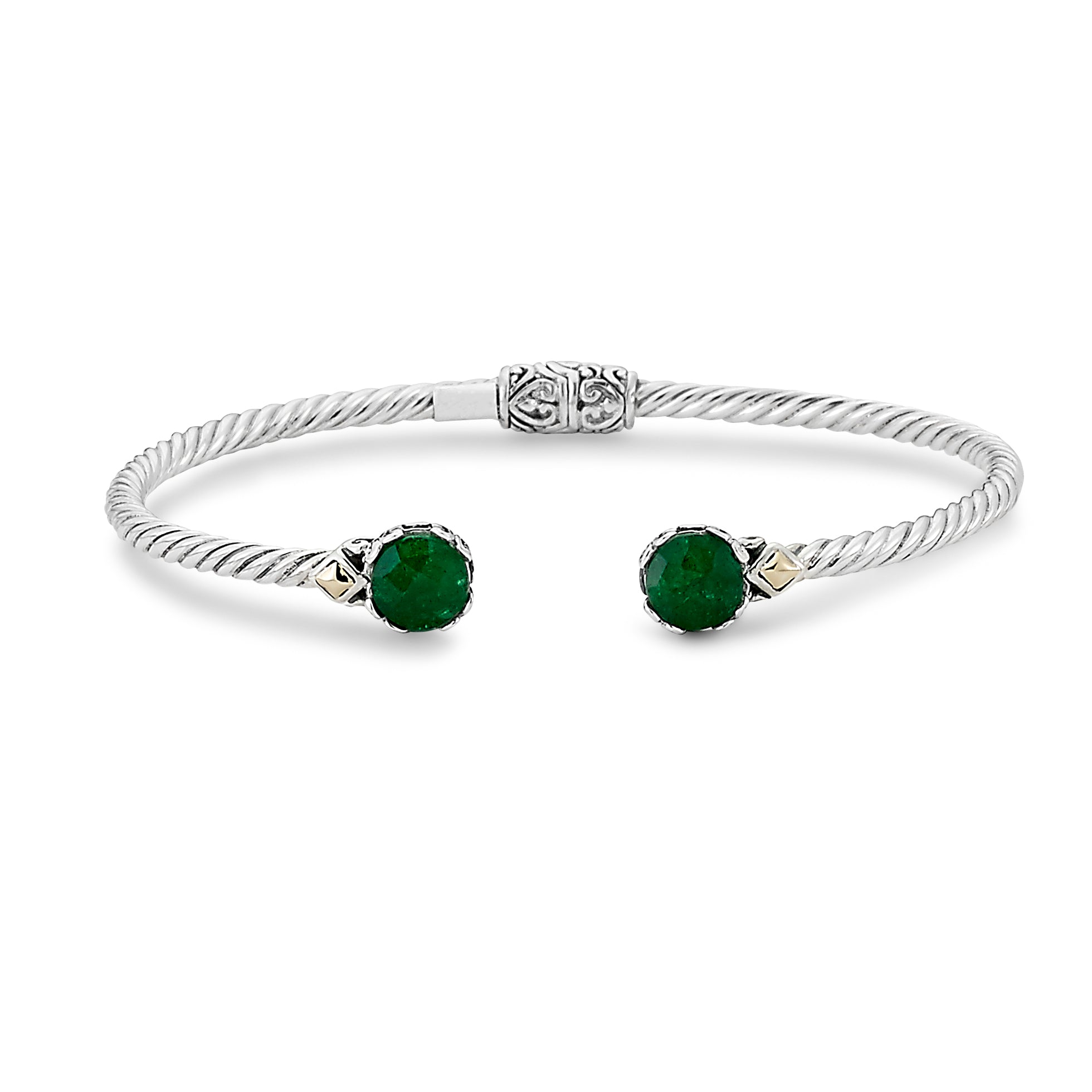 Sterling Silver Gemstone Bangle