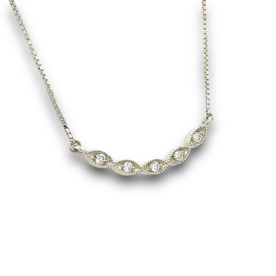 Miabella Diamond Necklace in Sterling Silver