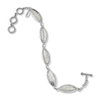 Sterling Silver and Gemstone Inlay Bracelet