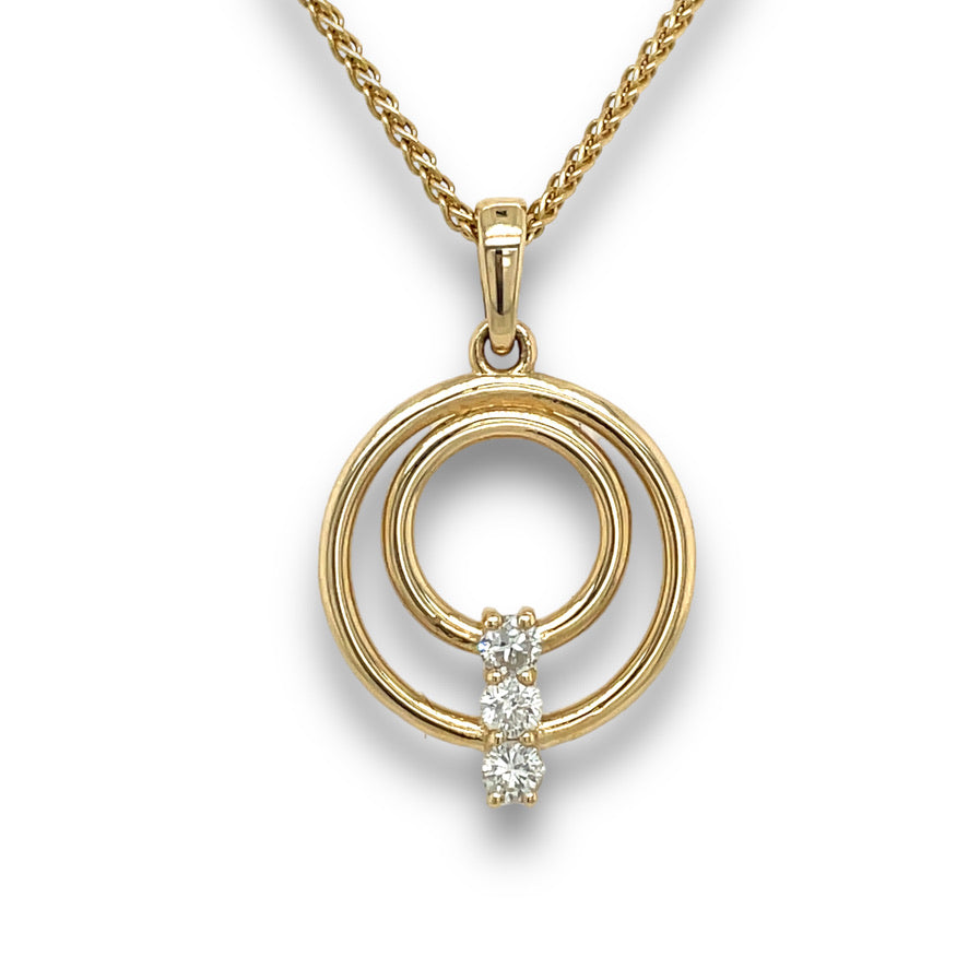 Celina Diamond Necklace in 14k Yellow Gold