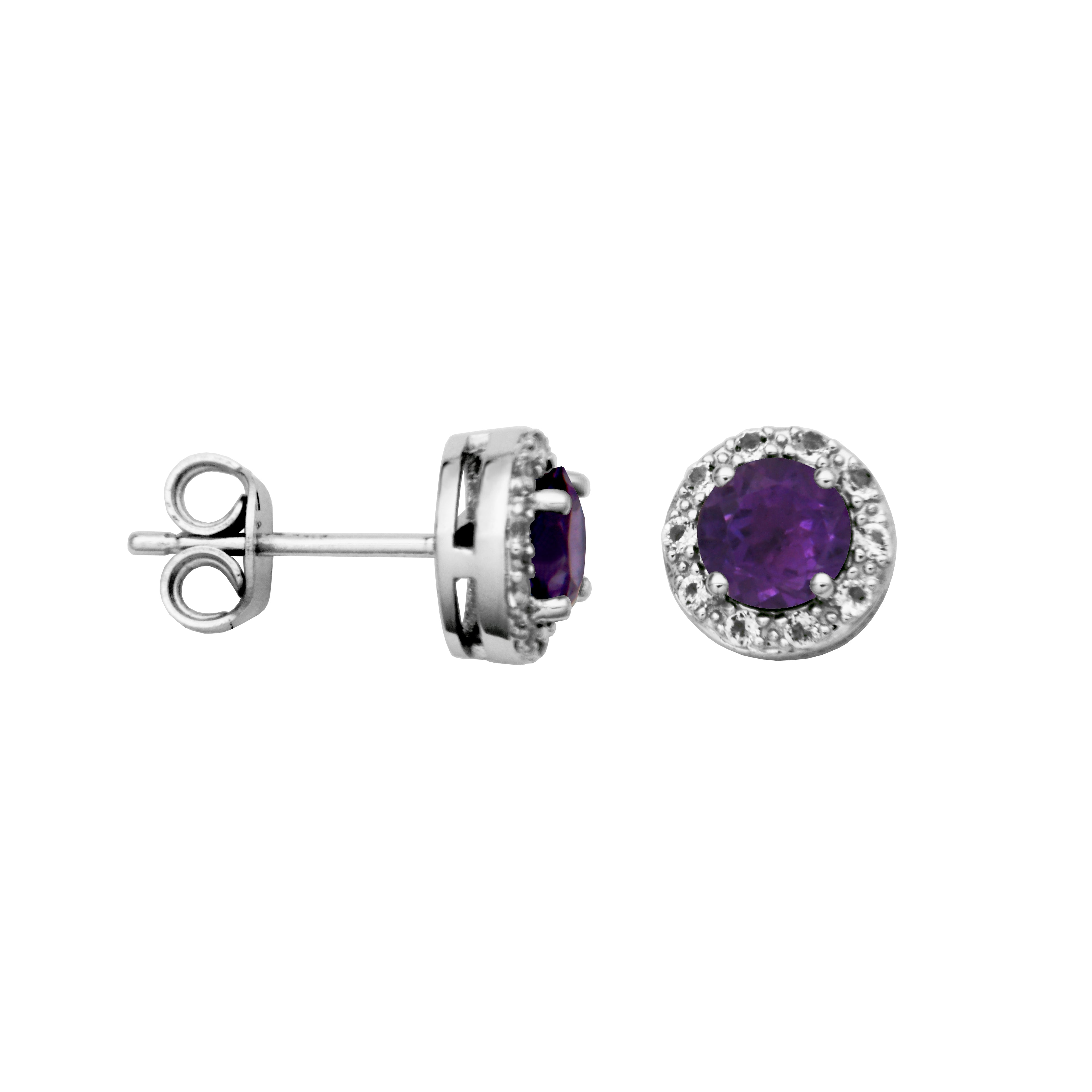 Sterling Silver Birthstone Earrings
