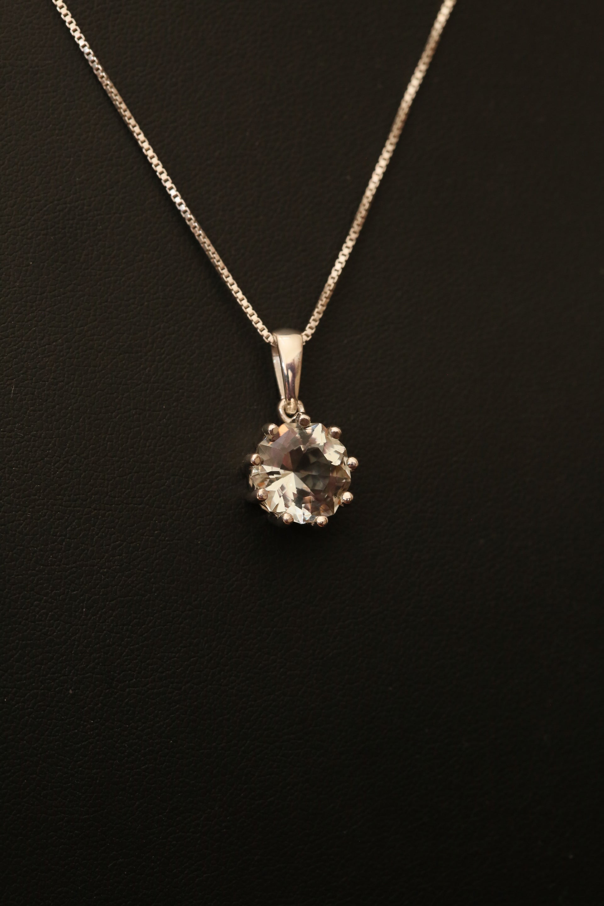 Tania Prasiolite Necklace in Sterling Silver