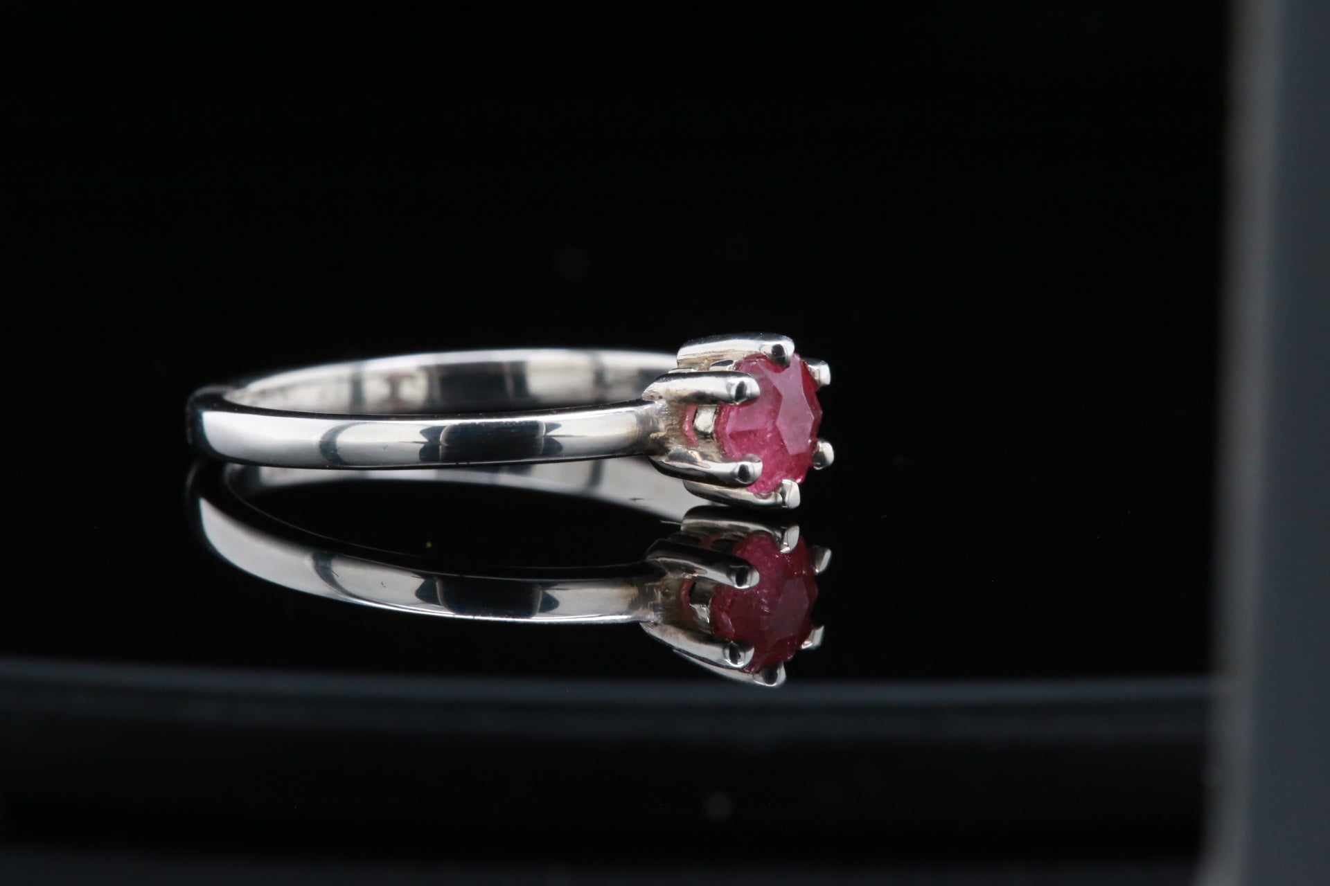 Serena Ring Hexagon-Cut Pink Tourmaline in Sterling Silver