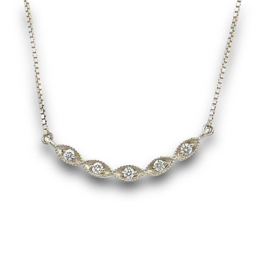 Miabella Diamond Necklace in Sterling Silver