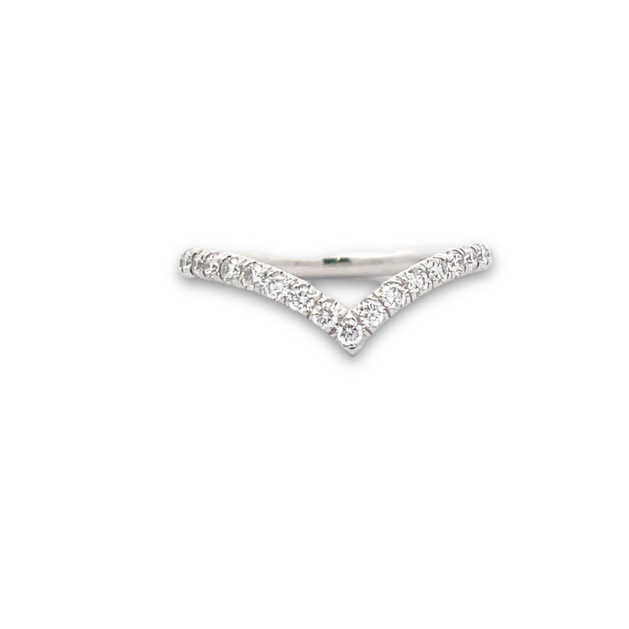 V-Shaped Diamond Wedding Ring