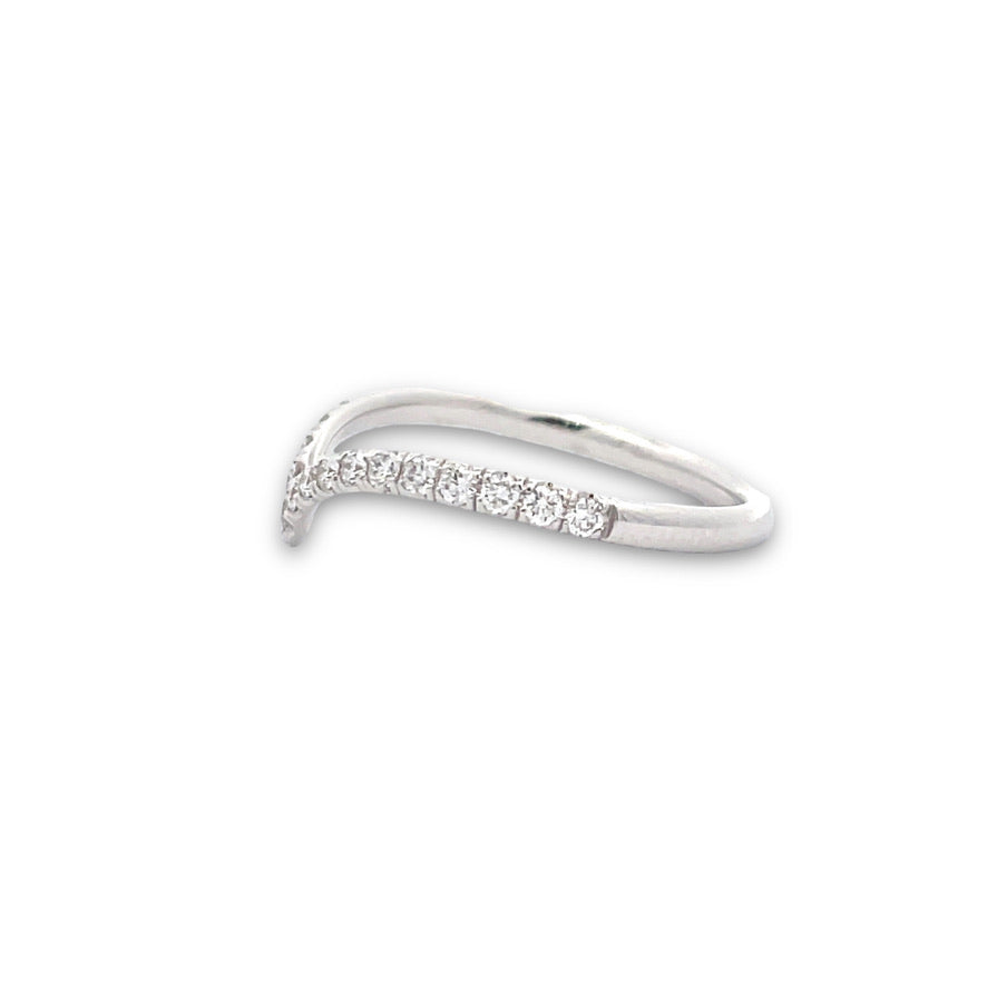 V-Shaped Diamond Wedding Ring