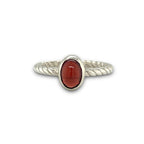 Ziana Ring Oval Garnet in Sterling Silver