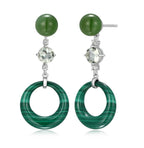 Sterling Silver Retro Dangle Earrings