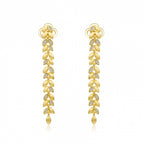 Sterling Silver and Gold Plate Leaf Dangle Earrings